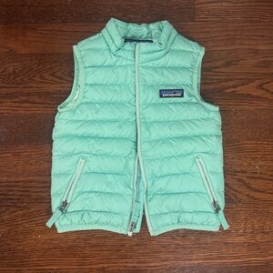 Patagonia Mint Green Puffer Vest, Toddler 2T